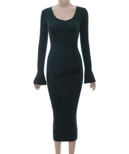 Knitted Bodycon Long Sleeve Dress