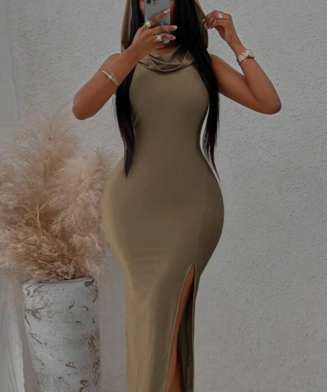 Bodycon Sleeveless Side Slit Dress