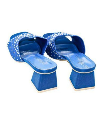 Rhinestone Thick Heel Sandals