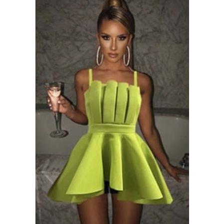 Sleeveless Pleated Mini Dress