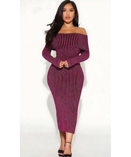 Knitted Off Shoulder Dress