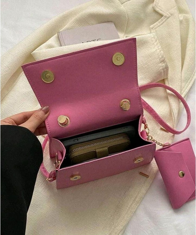 Portable Crossbody Flap Handbag