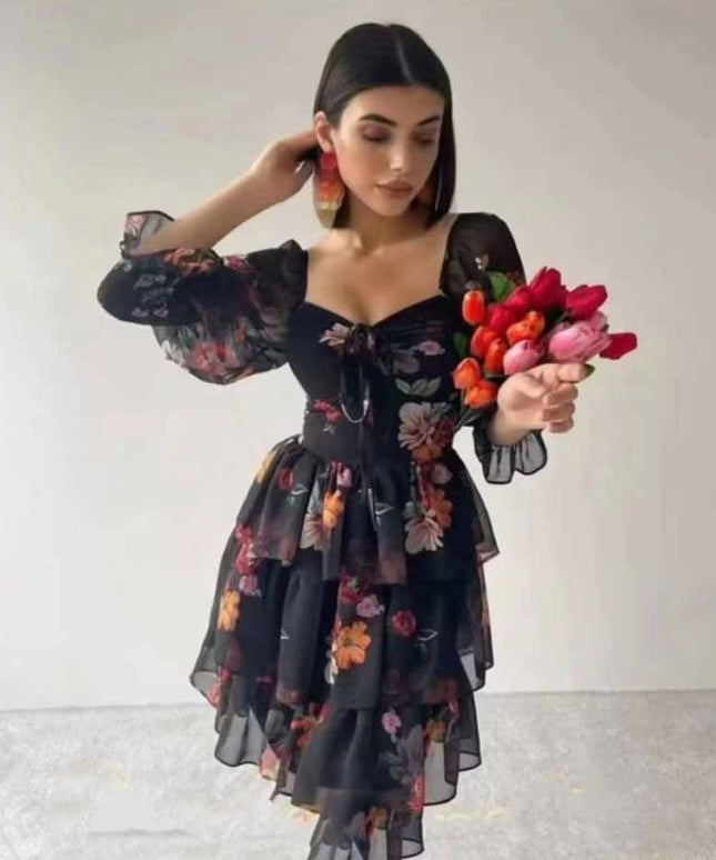 Floral Short Sleeve Dress