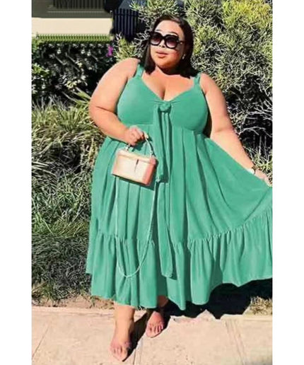 Sleeveless Plus Size Bubbles Dress