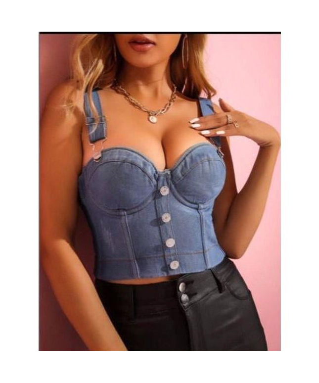 Sexy Denim Crop Top