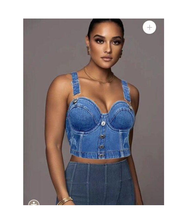 Sexy Denim Crop Top