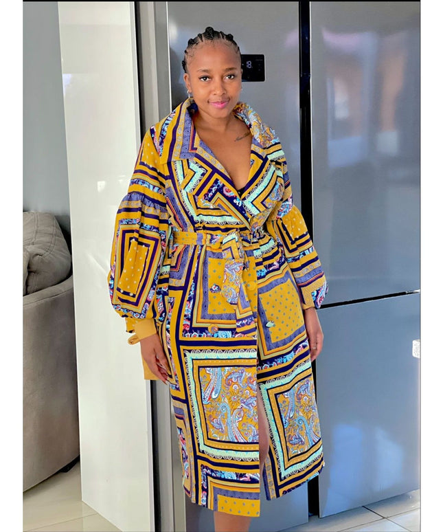 Ankara Long Sleeve Dress