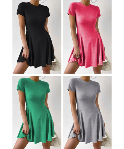 Casual Short Sleeve Midi Dress