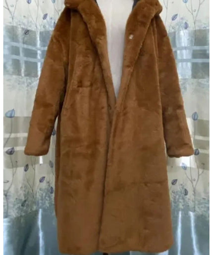 Faux Fur Hooded Coat