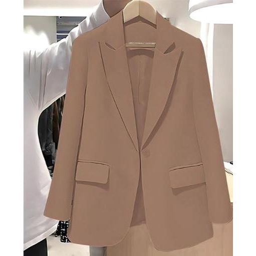 Vintage Solid Color Blazer