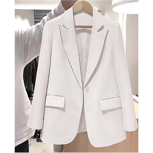 Vintage Solid Color Blazer