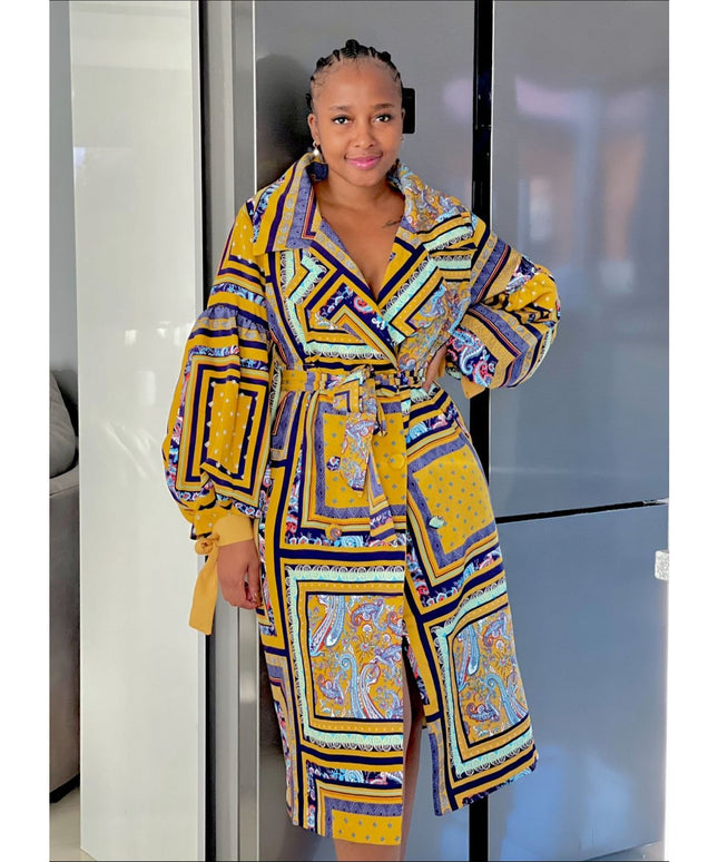 Ankara Long Sleeve Dress