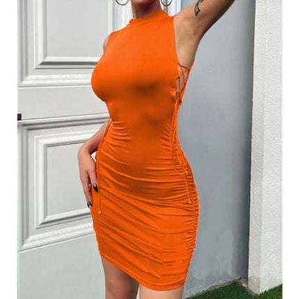 Sleeveless Turtleneck Bodycon Dress