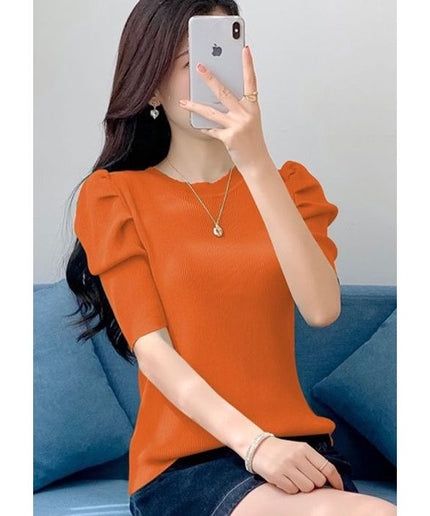 Knitted Short Sleeve Top