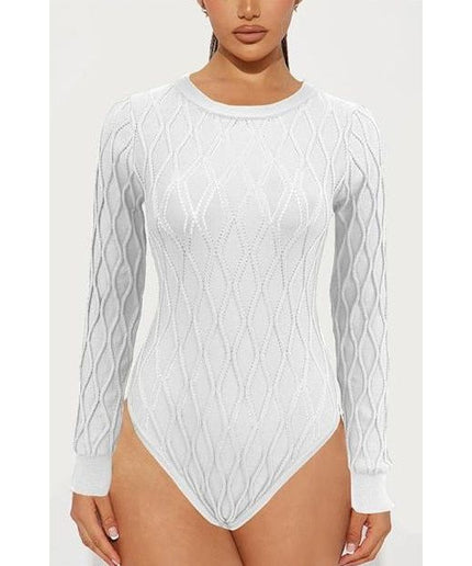 Round Neck Knitted Bodysuit