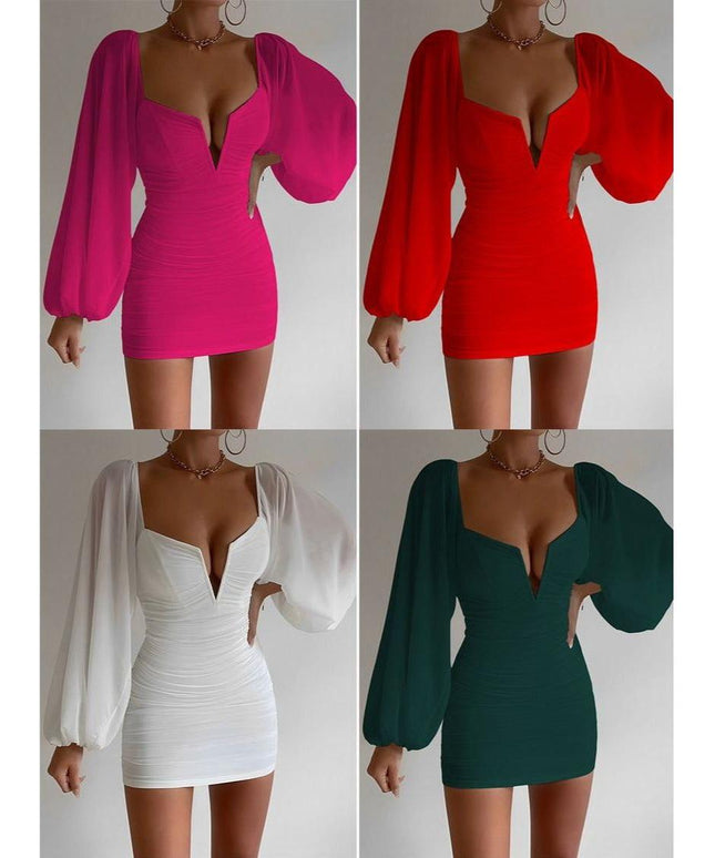 Sexy Long Sleeve Mini Dress