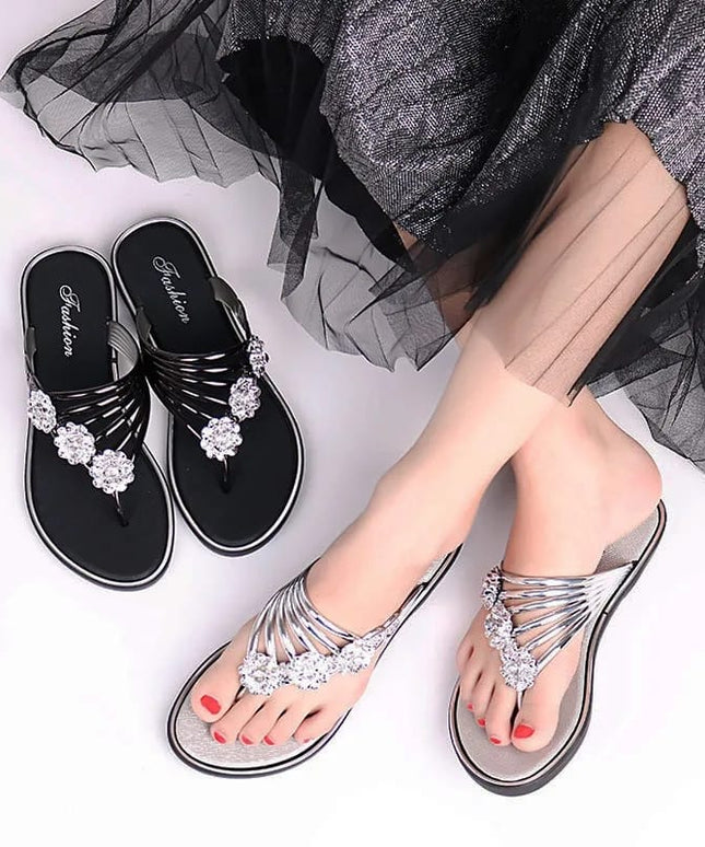 Classy Rose Flat Sandals