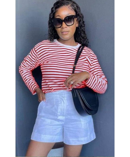 Round Neck Striped Top