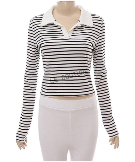 Long Sleeve Striped Top