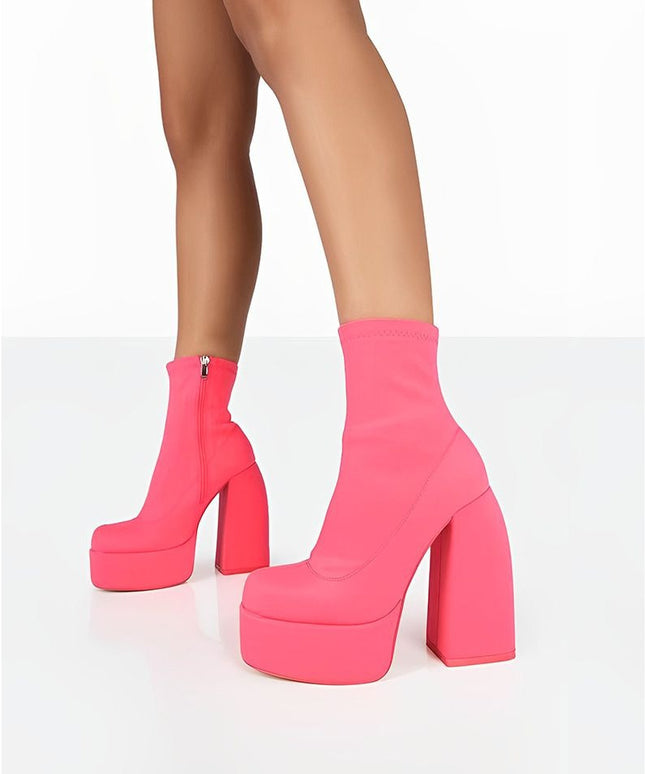 Thick Heel Ankle Boots