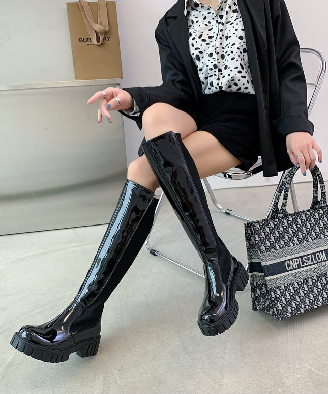 Chunk Heel Platform Boots