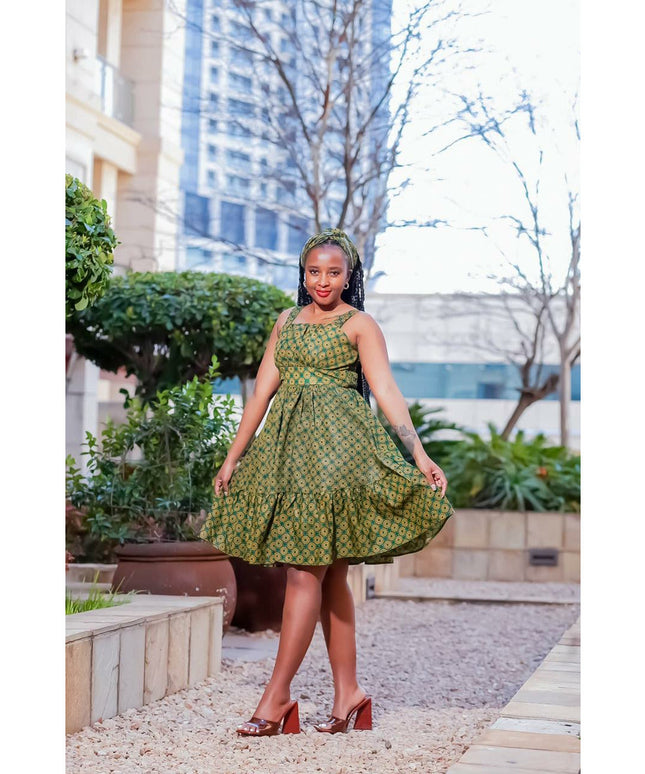 Sleeveless Mini Ankara Dress