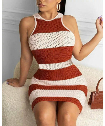 Striped Mini Sweater Dress