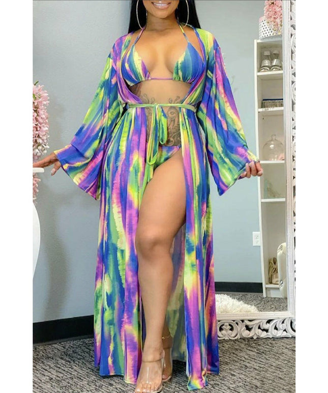 Tie Dye 3 piece Bikini Set