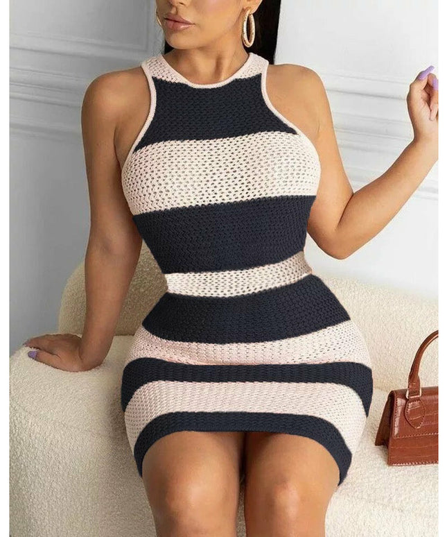 Striped Mini Sweater Dress