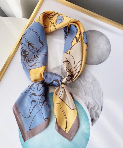 Luxury Print Silk Satin Head Scarf