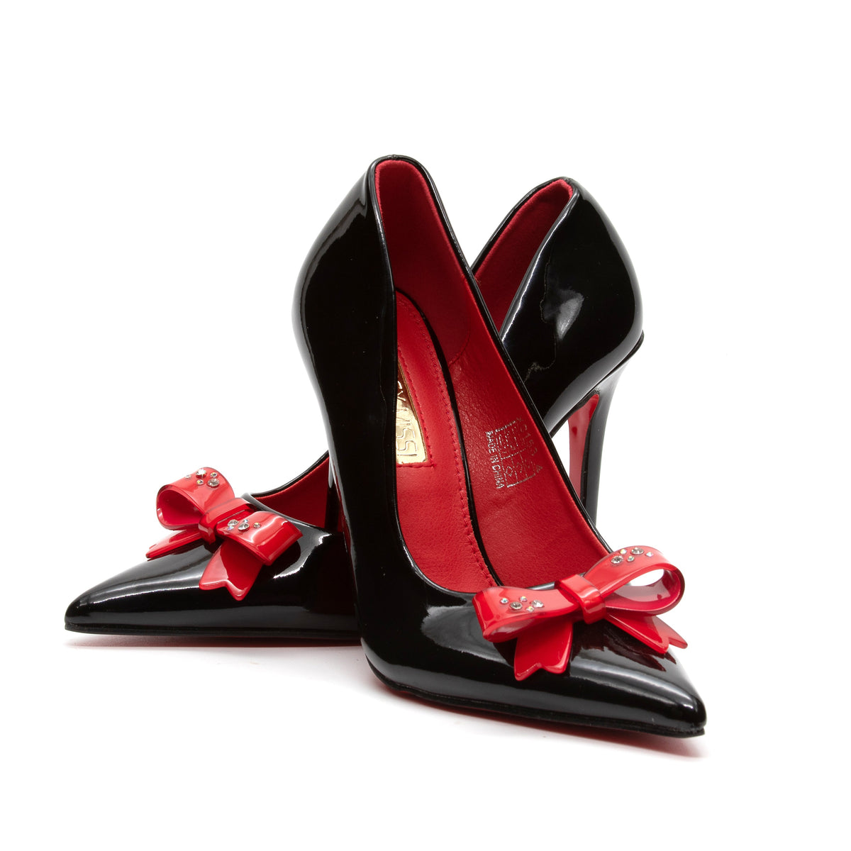 Bottom and Inner Red Bow Decorated High Heel Shoes — YELLOW SUB TRADING