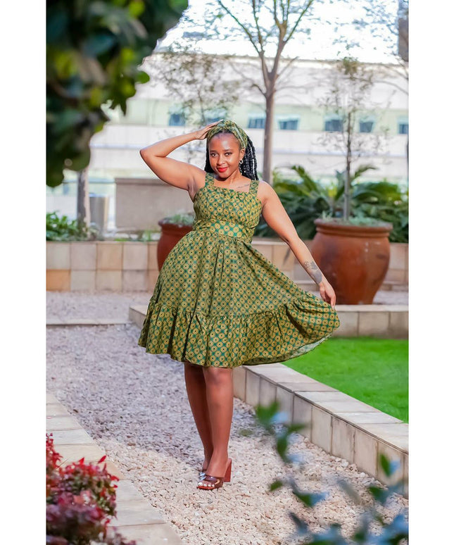 Sleeveless Mini Ankara Dress