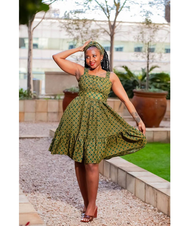 Sleeveless Mini Ankara Dress