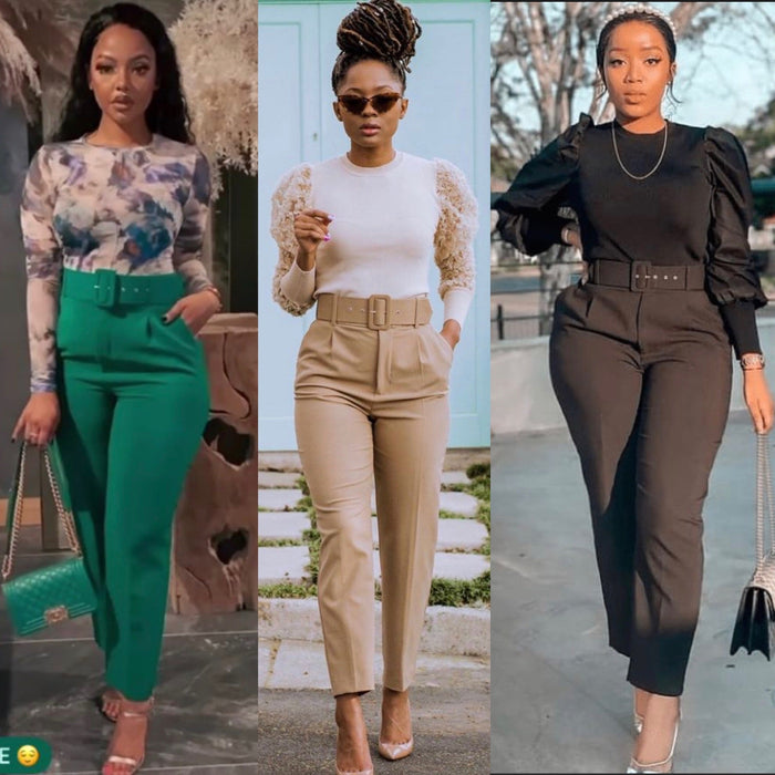 New Fashion Women Office Lady High Waist Straight Trousers Elastic Solid  Color Plus Size Formal Long Casual Pants - China Women Pants and Women Lady  Office Pants price | Made-in-China.com