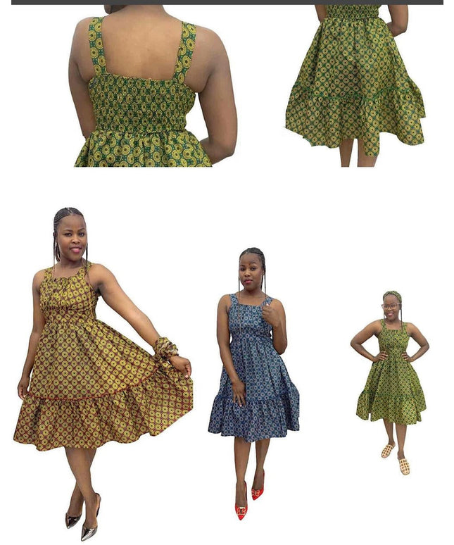 Sleeveless Mini Ankara Dress