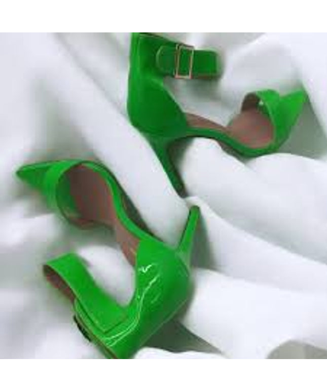 Ankle Strap Stiletto Heel Sandals.