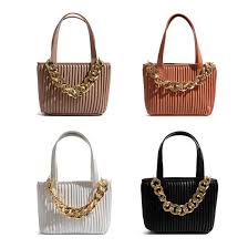 Casual Tote new Luxury Designer Stripes Shoulder bag.