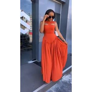 Sleeveless Hollow-Out Maxi Long Dress.