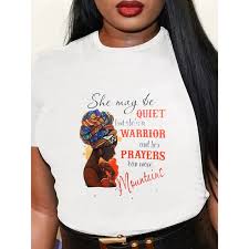 She May Be Quiet Printed T-Shirt.