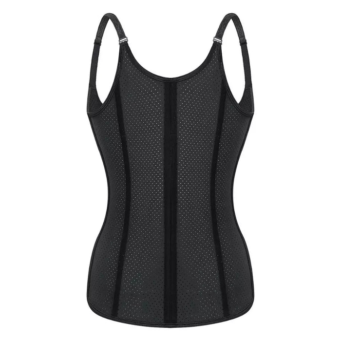 12 steel bone Breathable Latex Corset Vest Waist Trainer — YELLOW