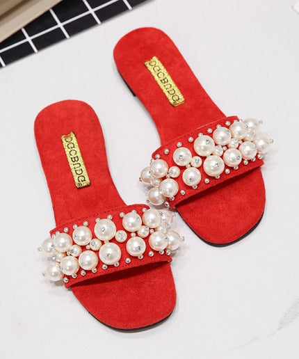 Pearl Shoes Flat Sandals