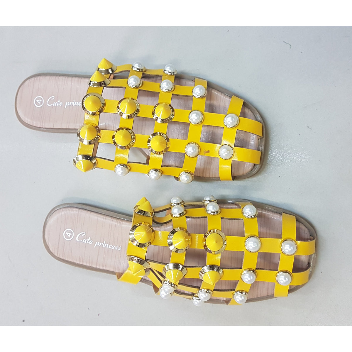 Studded Flat Sandals — YELLOW SUB TRADING