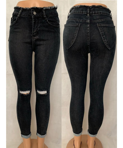 Distressed High Waisted skinny jeans