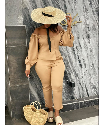 Off Shoulder Formal Suit