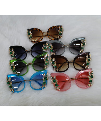 Flower Rhinestone Sunglas