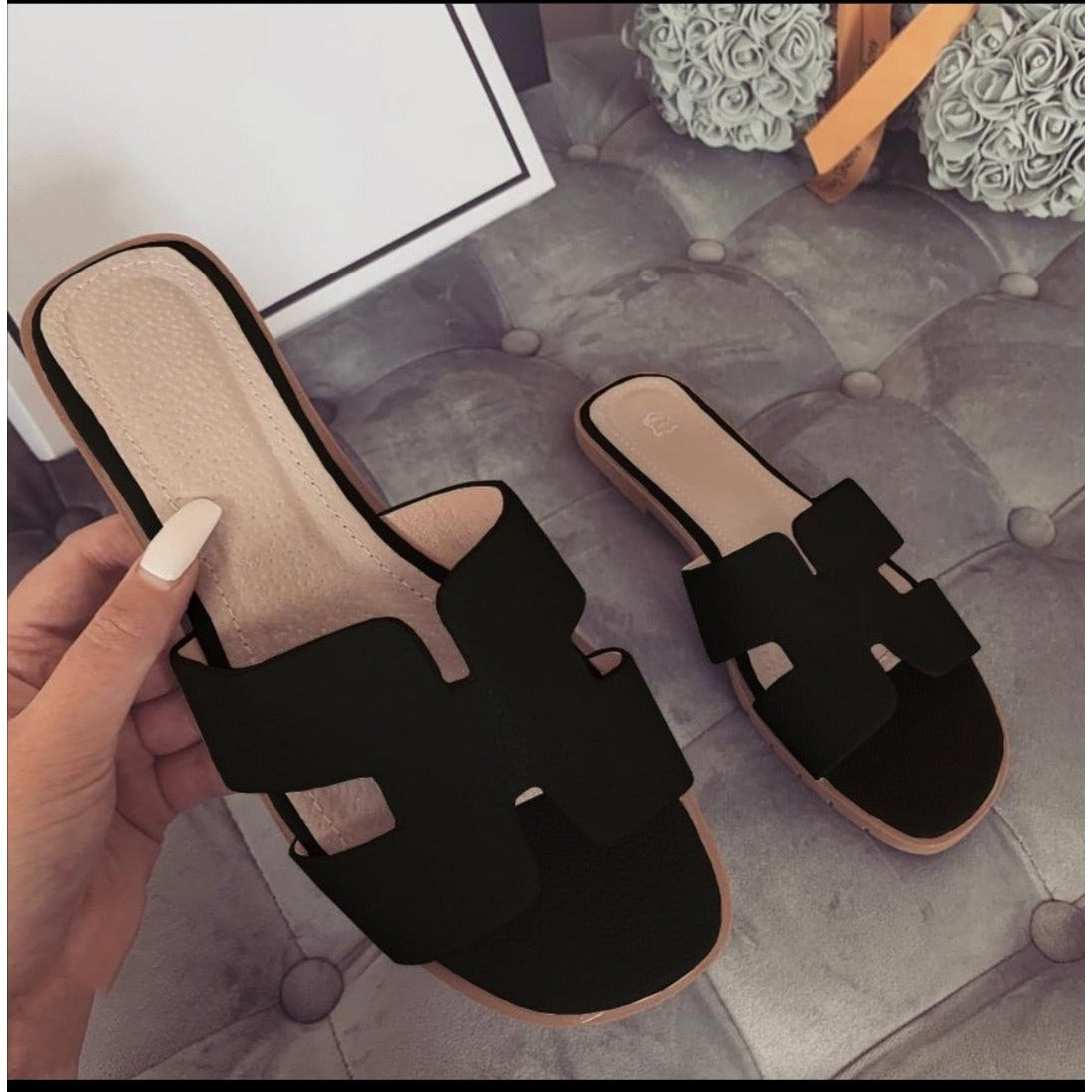 H 2024 shaped sandals