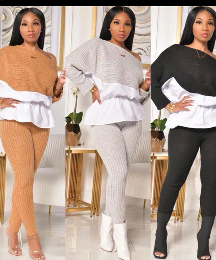 Long Sleeve Knited Set