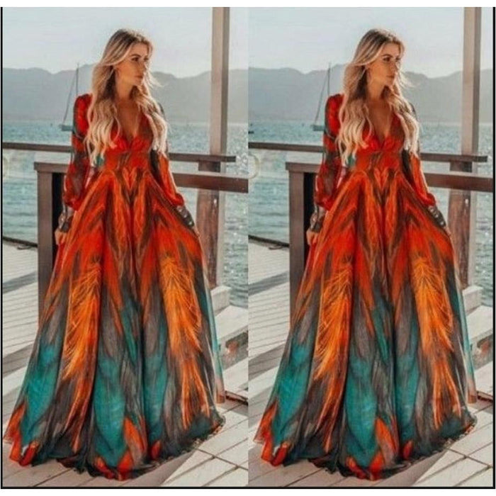 Floral Print Maxi Dress — YELLOW SUB TRADING