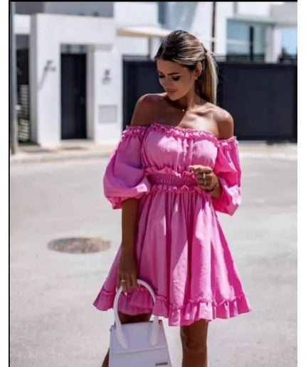 Off shoulders Long Sleeve Dress