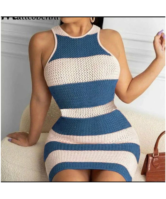 Striped Mini Sweater Dress